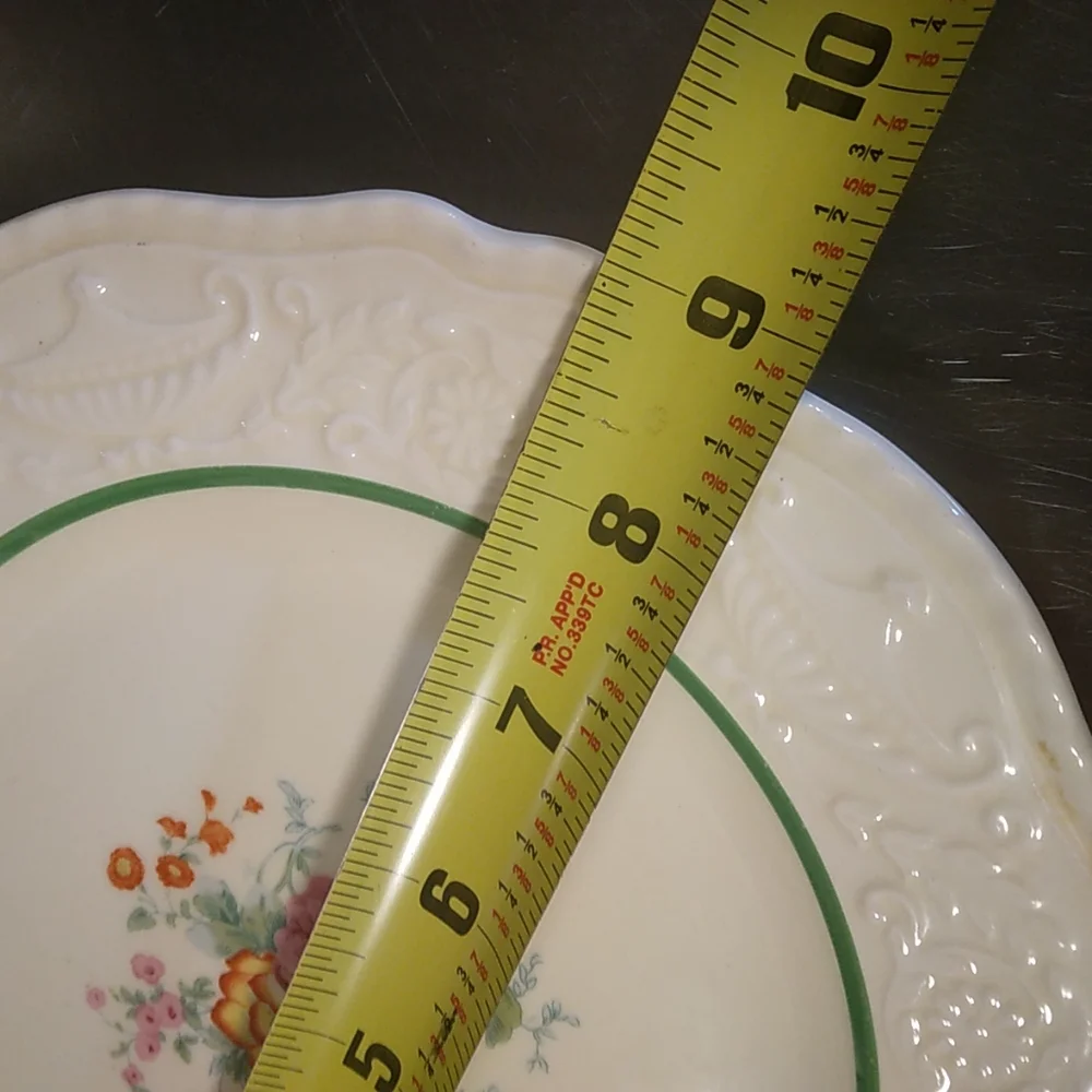 Adam Antique By Steubenville Dinner Plate (Will Glow Under Black Light)